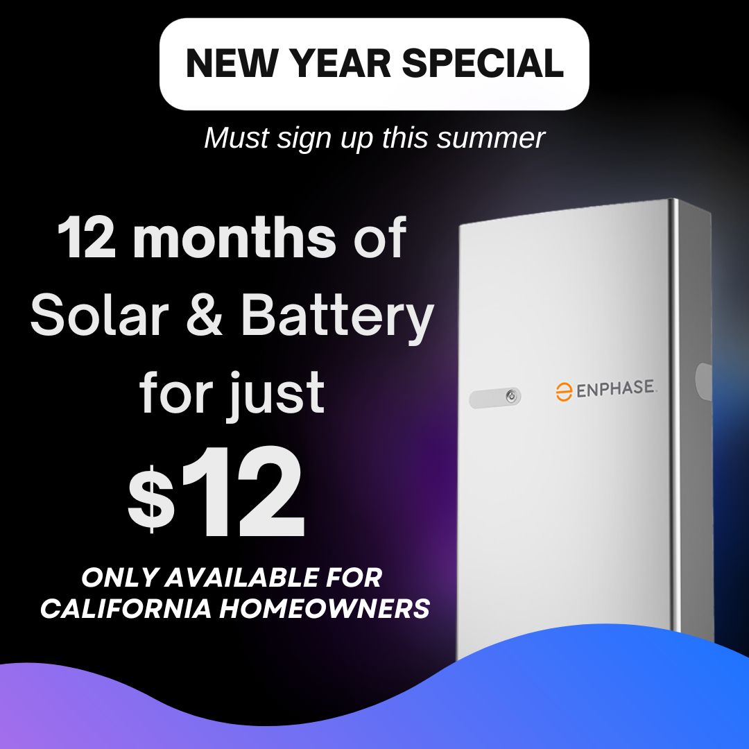 New Year Special - 12 months of Solar & Battery for just $12
