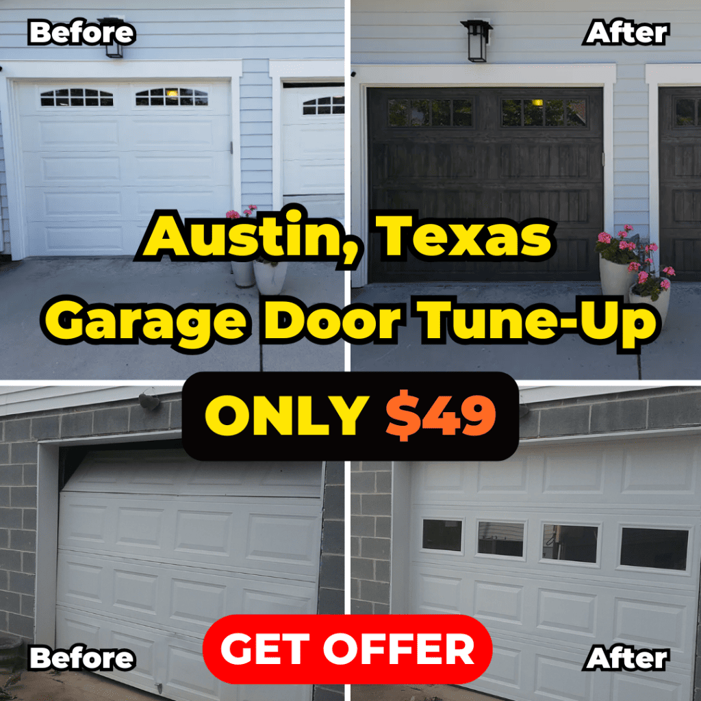 Austin, Texas Garage Door Tune-Up - Only $49